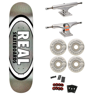 Real Premium Skateboard with Indy Trucks, Spitfire Wheels 8.25" Easy Rider Glitter Oval