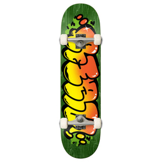 Real Skateboard Complete Bubble Letter Green 8.5" x 32.2" Factory Assembled