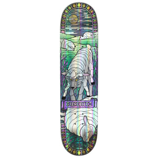 Real Skateboard Deck Dennis Busenitz Holographic Cathedral Silver 8.38" x 32.25"