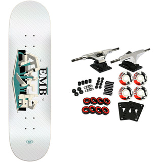 Real Skateboard Complete EMB White 8.25" x 32"