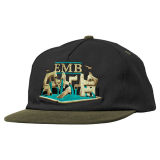 Real Skateboards Hat EMB Snapback Charcoal/Tan
