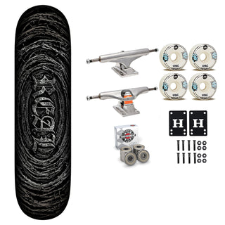 Real Premium Complete Skateboard DBX Barbed Wire Foil Oval 8.12" Ft. Independent/SML