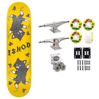Real Premium Complete Skateboard Ishod Kitten Scratch Twin Tail 8.0" Ft. Independent/Satori