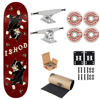 Real Premium Complete Skateboard Ishod Kitten Scratch Twin Tail 8.25" Ft. Krux/Spitfire/Independent