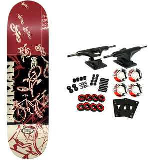 Real Skateboard Complete Patrick Praman Bike Purgatory Red 8.25" x 32"