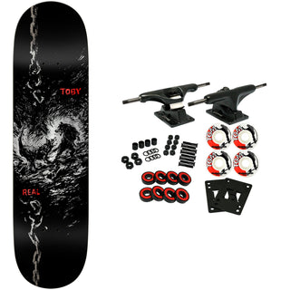 Real Skateboard Complete Toby Ryan Dog Bite Black 8.25" x 32"