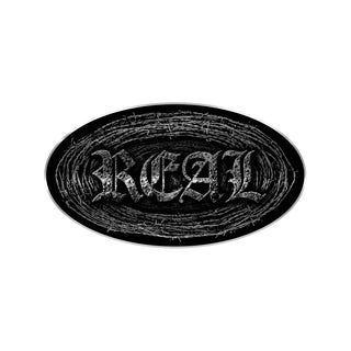Real Skateboards Sticker Barbed Oval Black 5" x 2.75"