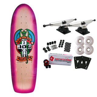 Dogtown Skateboard Complete Red Dog OG 70s Rider Natural/Purple 9.135" x 30.371"