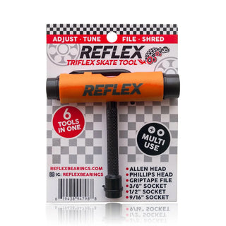 Reflex Triflex Skateboard Tool Orange - Sockets, Wrench/Screwdriver, Griptape File