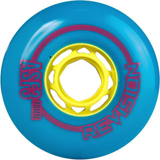 Revision Roller Hockey Wheels Outdoor 76mm Asphalt 90A Blue Single Wheel