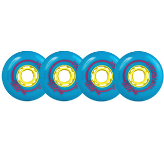 Revision Roller Hockey Wheels Outdoor 80mm Asphalt 90A Blue 4-Pack
