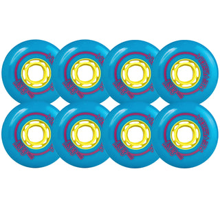 Revision Roller Hockey Wheels Outdoor 80mm Asphalt 90A Blue 8-Pack