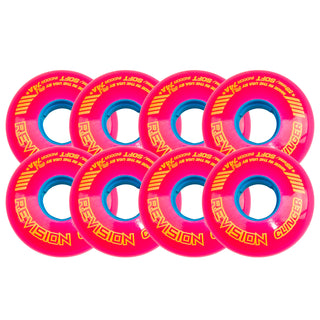 Revision Roller Hockey Wheels Indoor 59mm Clinger 74A Pink 8-Pack