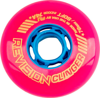 Revision Roller Hockey Wheels Indoor 68mm Clinger 74A Pink Single Wheel