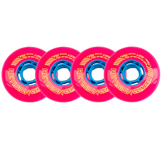 Revision Roller Hockey Wheels Indoor 68mm Clinger 74A Pink 4-Pack