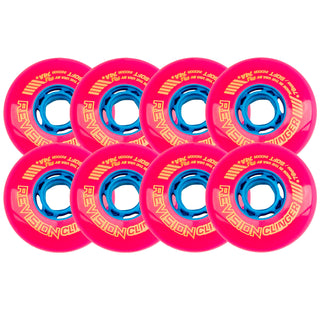 Revision Roller Hockey Wheels Indoor 68mm Clinger 74A Pink 8-Pack
