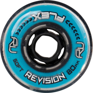 Revision Roller Hockey Wheels Indoor 80mm Flex Soft Blue Single Wheel