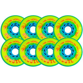 Revision Roller Hockey Wheels Indoor 80mm Recoil Firm Yellow 8-Pack