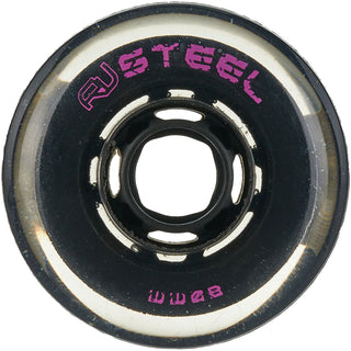 Revision Roller Hockey Wheels Multi Surface 80mm Variant Seel 80A Black/Pink 4-Pack