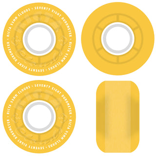 Ricta Skateboard Wheels 55mm Clouds 78A Transparent Citrus
