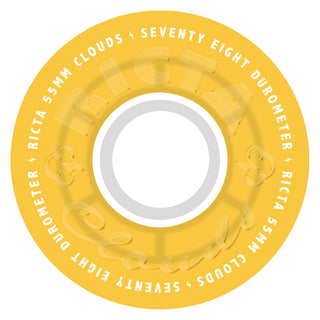 Ricta Skateboard Wheels 55mm Clouds 78A Transparent Citrus