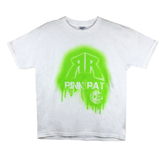 Rink Rat T-Shirt Smiley White/Green - Youth Kids Large