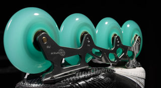 Rink Rat Roller Hockey Wheels Rinkster Dangl Teal/Blue with Hybrid Ceramic Bearings