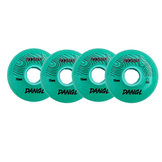 Rink Rat Roller Hockey Wheels Rinkster Dangl 76mm X Grip Teal/Blue 4-Pack
