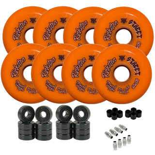 Rink Rat Roller Hockey Wheels Rinkster Street Outdoor X-Firm 8-Pack with Hybrid Ceramic Bearings