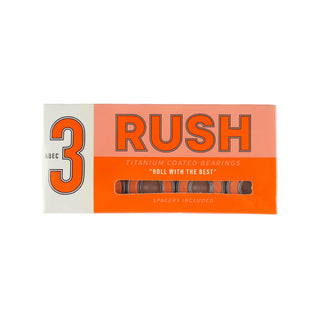 Rush Skateboard Bearings Titanium Coated Abec 3 with Spacers