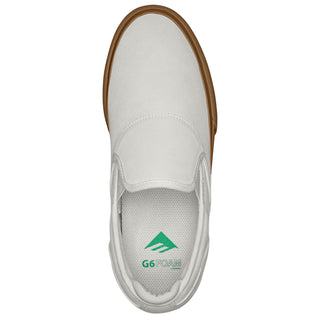 Emerica Skateboard Shoes Wino G6 Slip-On White/Tan