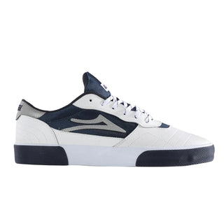 Lakai Skateboard Shoes Cambridge White Leather Reflective Navy