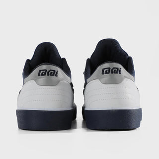 Lakai Skateboard Shoes Cambridge White Leather Reflective Navy