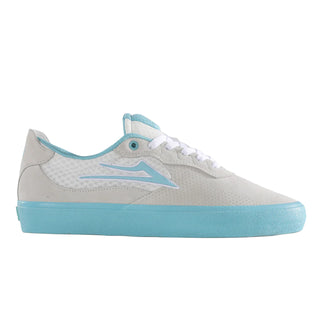 Lakai Skateboard Shoes Essex Elite White Suede Aqua
