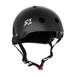 S-One Skateboard Helmet Mini Lifer Black Gloss L + 2 Sizing Liners