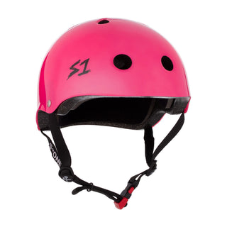S-One Skateboard Helmet Mini Lifer Hot Pink Gloss S + 2 Sizing Liners
