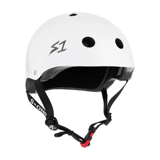 S-One Skateboard Helmet Mini Lifer White Gloss L + 2 Sizing Liners