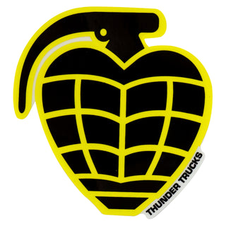 Thunder Trucks Skateboard Sticker Die Cut Grenade Black/Yellow 7" x 7.5"