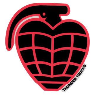 Thunder Trucks Skateboard Sticker Die Cut Grenade Black/Pink 7" x 7.5"