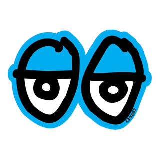 Krooked Skateboard Sticker Die Cut Eyes Blue 5.5" x 4"