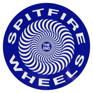 Spitfire Wheels Skateboard Sticker Classic Large Blue/White 7.5"