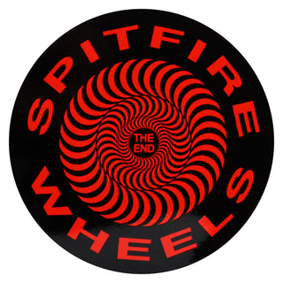 Spitfire Wheels Sticker Classic Medium Black/Red 4.5"