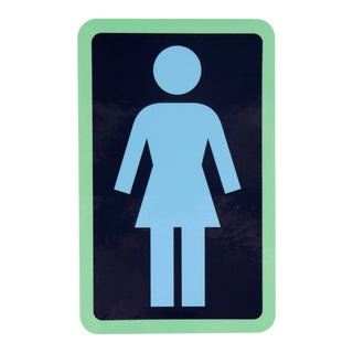 Girl Skateboard Sticker OG Decal Blue/Navy/Mint 6" x 3.75"