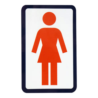 Girl Skateboard Sticker OG Decal Brown/White/Navy 6" x 3.75"