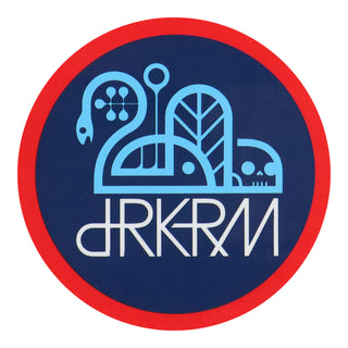 Darkroom Skateboard Sticker OG Logo 3" Red/Navy