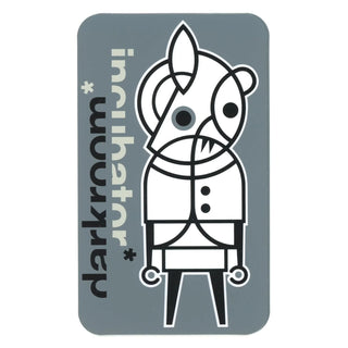 Darkroom Skateboard Sticker Incubator 5" x 3" Grey