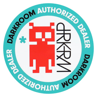 Darkroom Skateboard Sticker Invasion 6" Teal/White