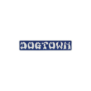 Dogtown Skateboards Sticker Bar Logo Blue/White 4" x .75"