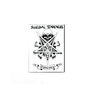 Dogtown Skateboards Sticker Suicidal tendencies Possessed to Skate 80s White