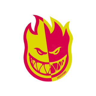 Spitfire Skateboard Wheels Sticker 2 Tone Bighead Fill Yellow/Red 4.5" x 6"